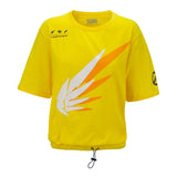 Overwatch Mercy Women's Yellow Wings Cropped T-Shirt - Front View