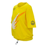 Overwatch Mercy Women's Yellow Wings Cropped T-Shirt - Front Left Side View