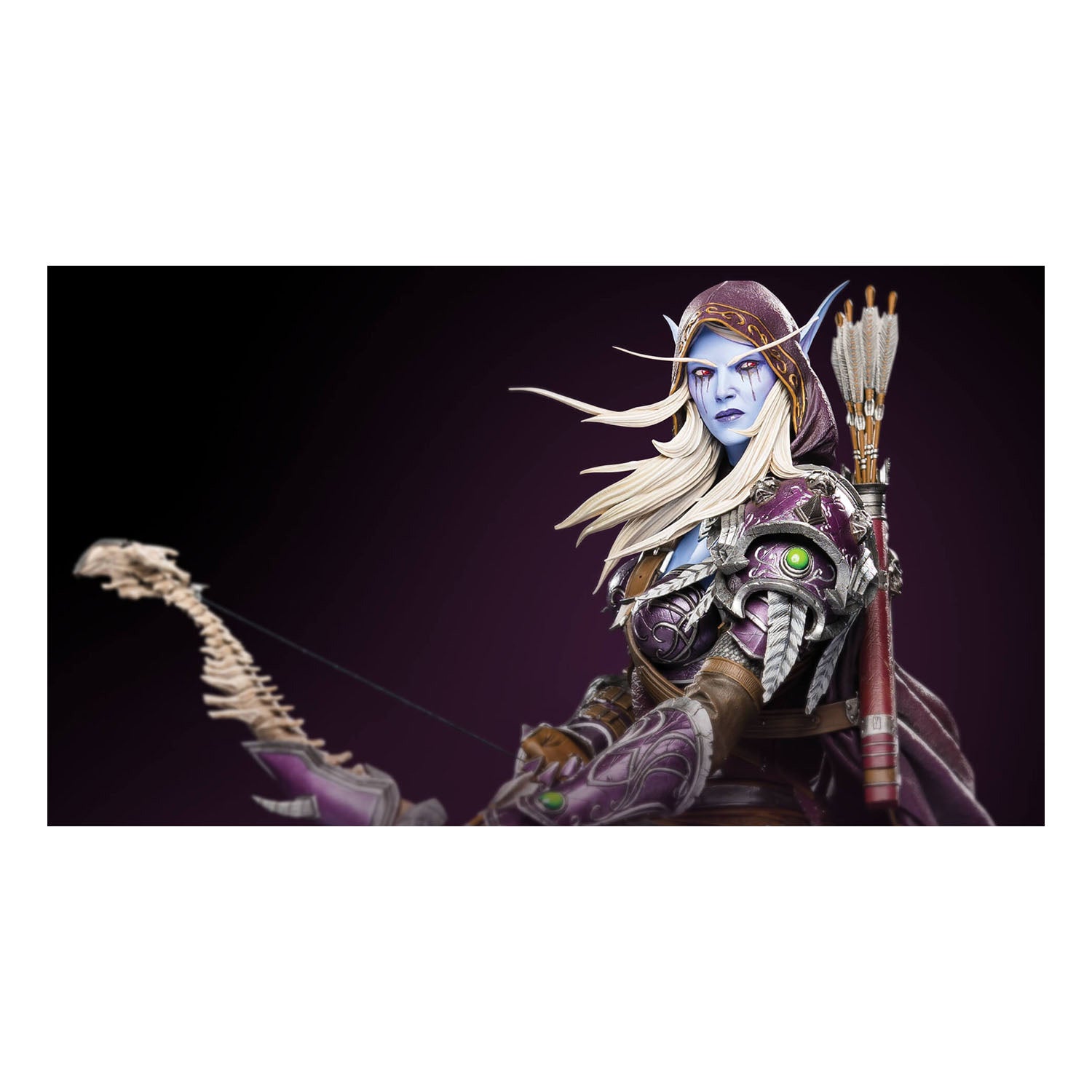 World of Warcraft Sylvanas 44cm Premium Statue in Purple - Zoom Front View