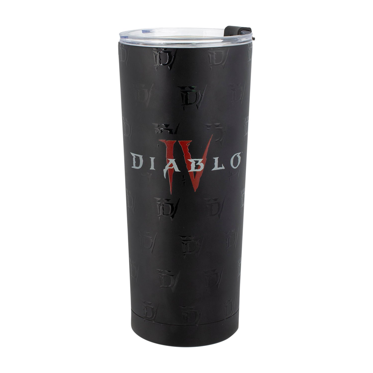 Diablo IV 650ml Stainless Steel Tumbler in Black - Front View