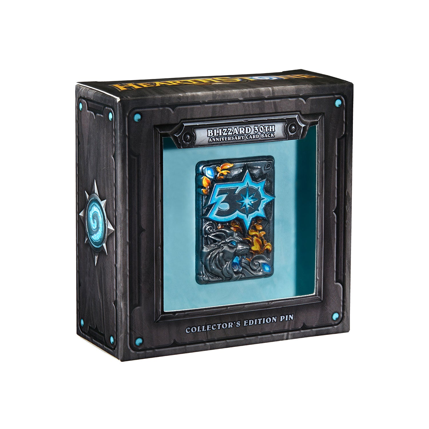 Hearthstone Collector's Edition 30th Card Back Pin in Blue - Front Right View