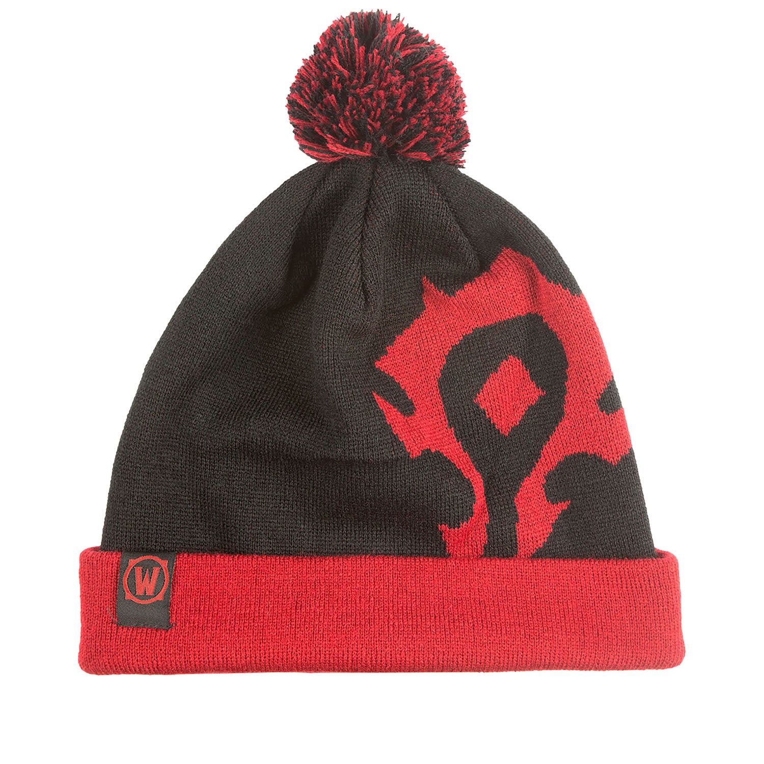 World of Warcraft Horde J!NX Black Knit Beanie - Front View