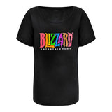 Blizzard Entertainment Pride Logo Women's Black T-Shirt - Front View