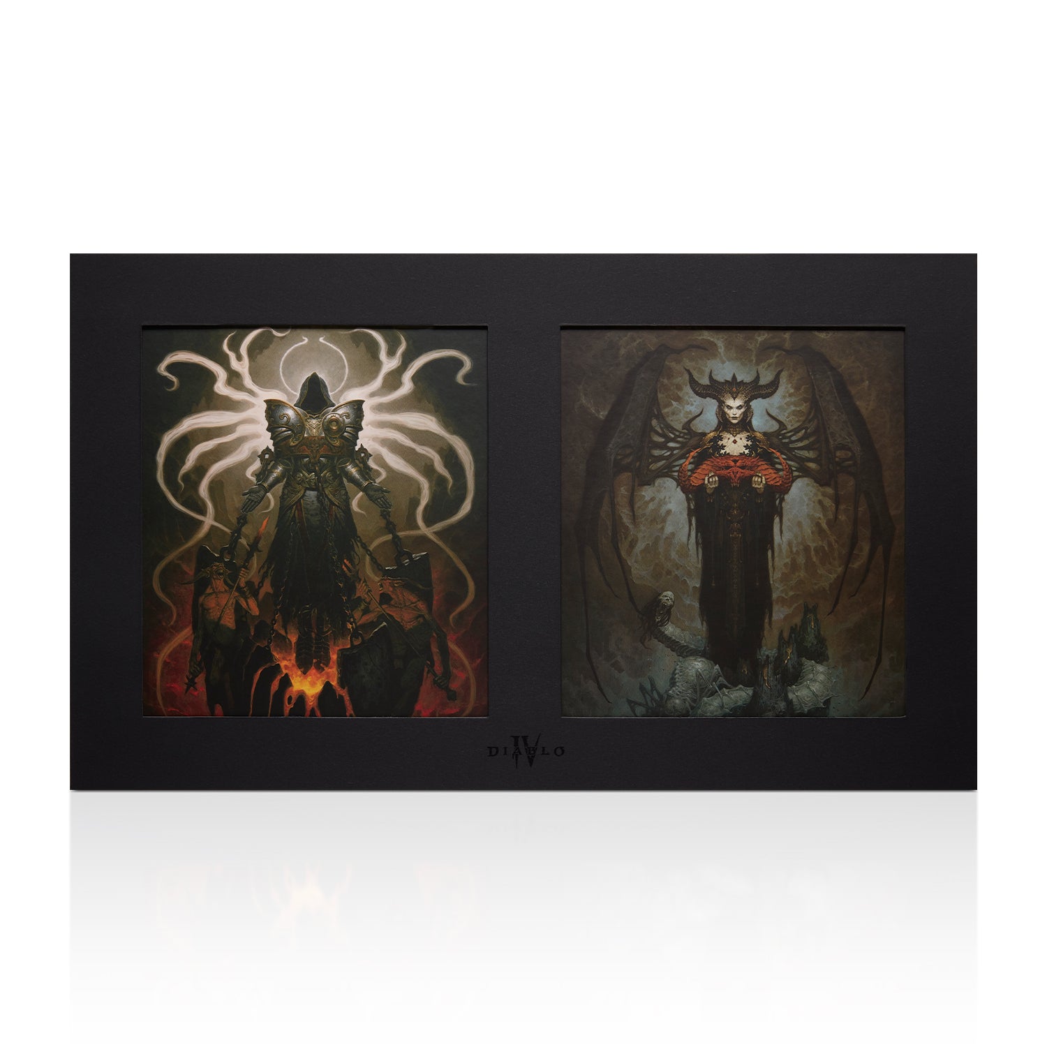 Diablo® IV Limited Collector's Edition Duo Inarius and Lilith Matted Fine Art Print - Front View