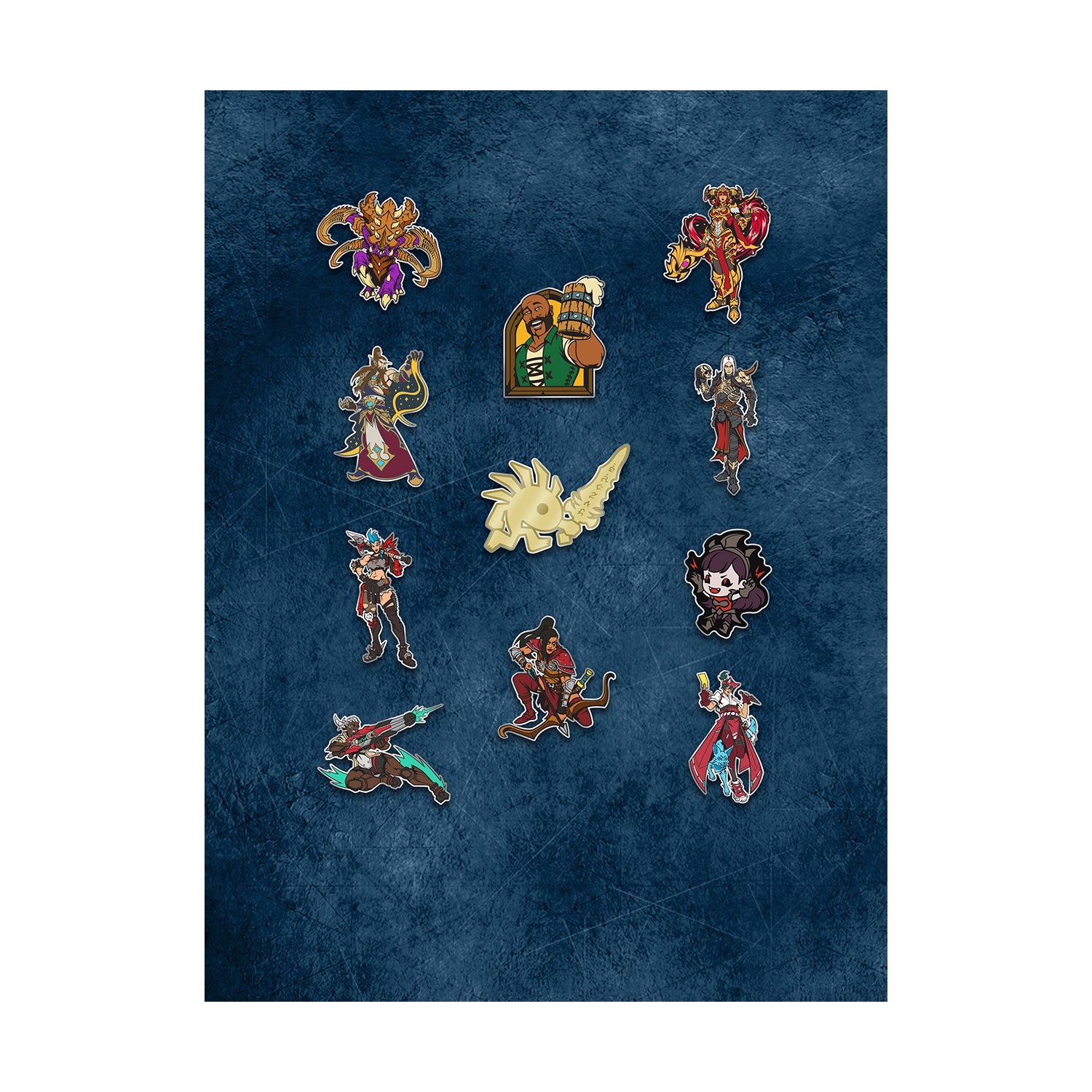 Blizzard Series 9 Collector's Edition Pin Set - Close Up View