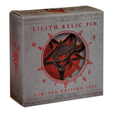 Diablo IV Lilith Relic Collector's Edition Pin - Front View in Box