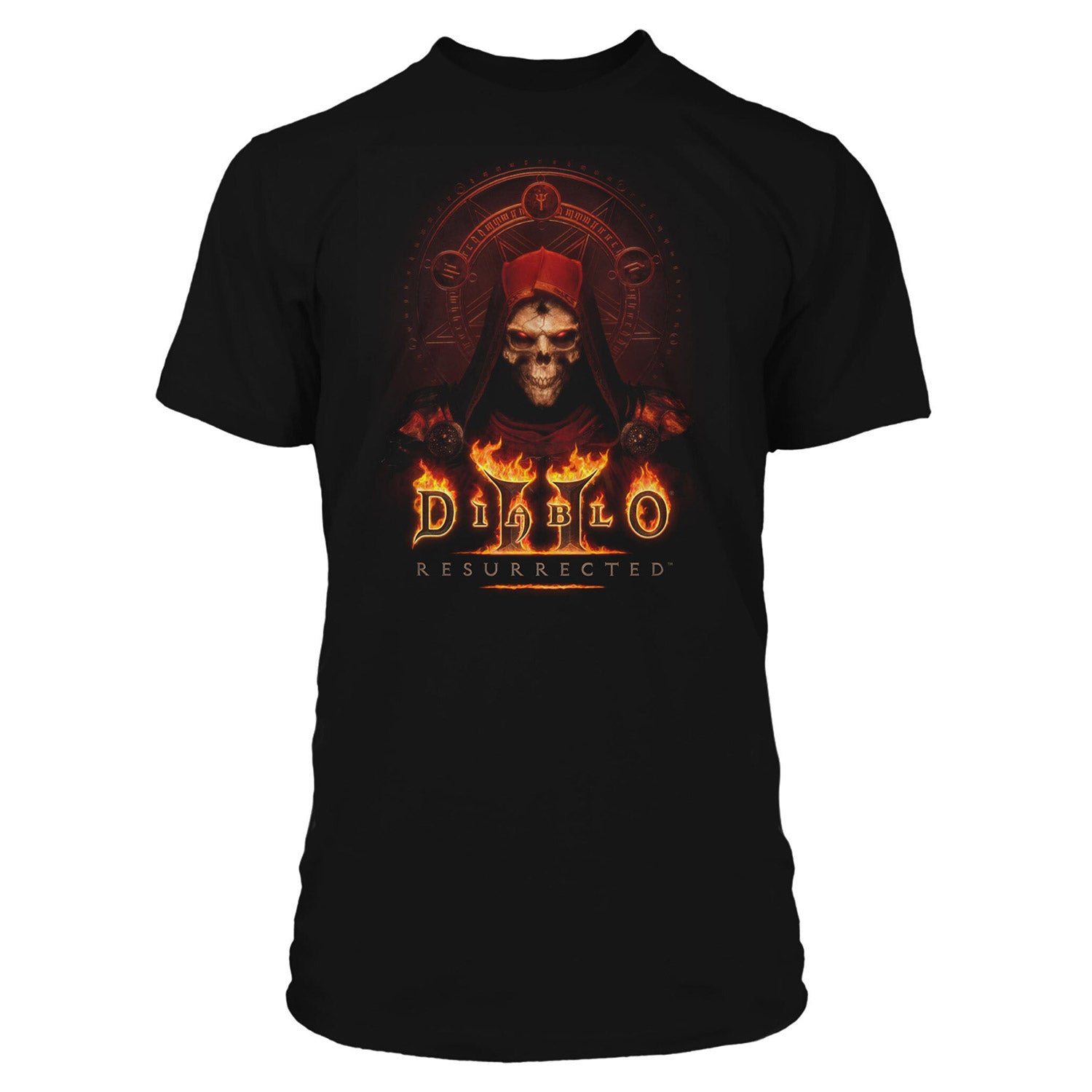 Diablo II: Resurrected J!NX Key To Darkness Black T-Shirt - Front View