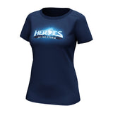 Heroes of the Storm Game Logo Women's Blue T-Shirt - Front View