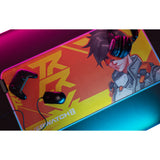 Overwatch 2 Tracer Gaming Desk Mat - Second Overhead View