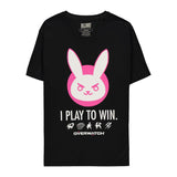 Overwatch D.Va Black Play To Win T-Shirt