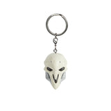 Overwatch Reaper Mask J!NX 3D Keyring in White - Front View