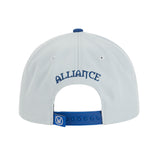 World of Warcraft Alliance Blue Leather Emblem Patch Flatbill Snapback Hat - Back View