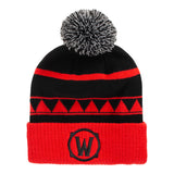 World of Warcraft Horde Black Pom Beanie - Front View