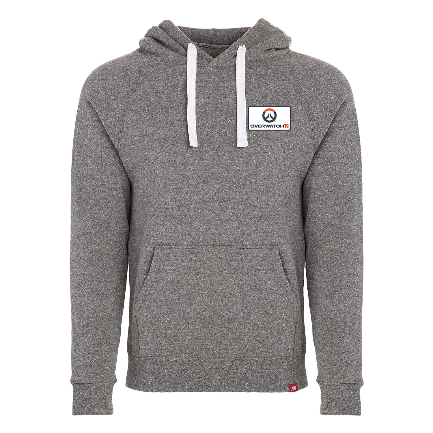 Overwatch 2 Heather Grey Logo Patch Hoodie - Front View